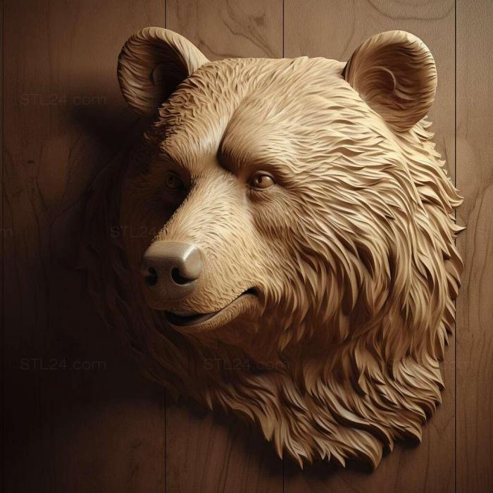 Nature and animals (bear 1, NATURE_633) 3D models for cnc